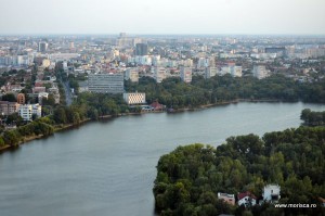 Panorama Bucuresti din cladirea Sky Tower 