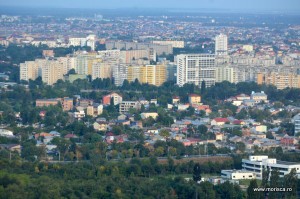 Panorama Bucuresti din cladirea Sky Tower 