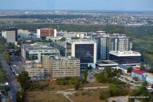 Panorama Bucuresti din cladirea Sky Tower 
