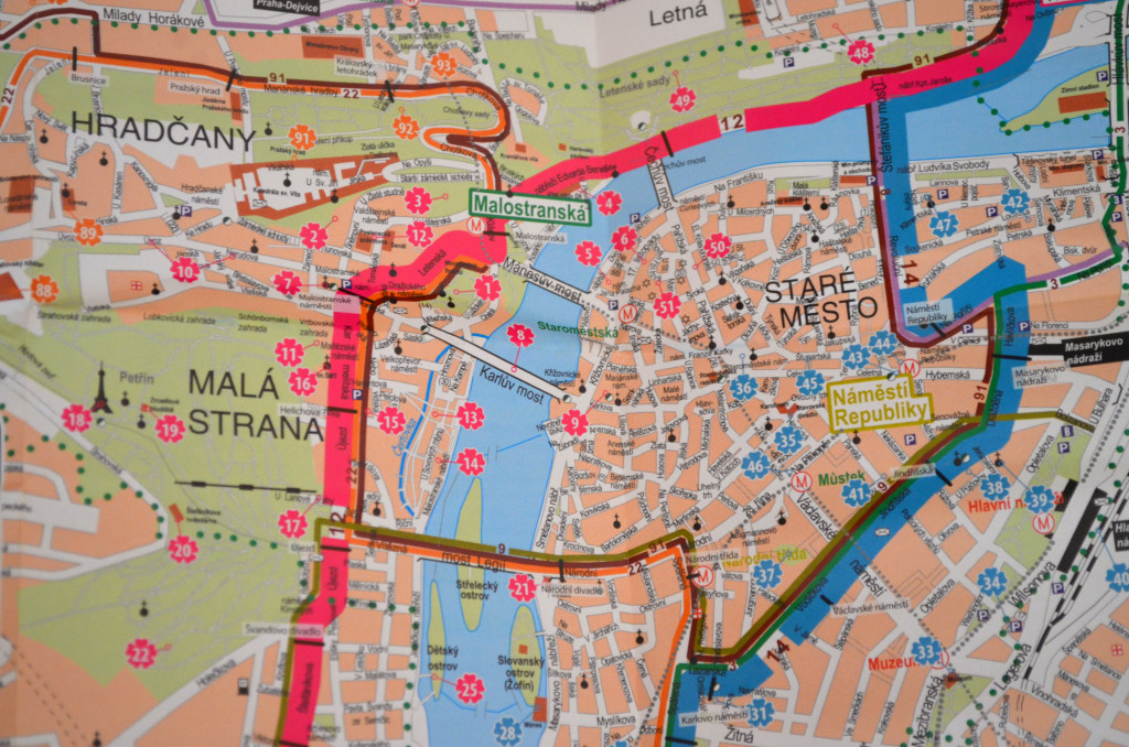 Harta turistica Praga